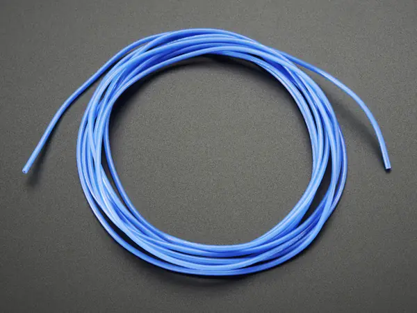 Reference photo: Blue 26 AWG silicone wire