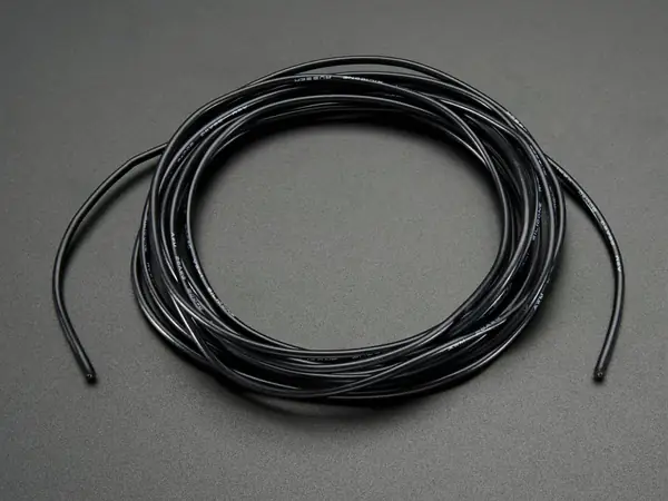 Reference photo: Black 26 AWG silicone wire