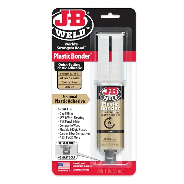 Reference photo: J-B Weld 50133 PlasticBonder syringe