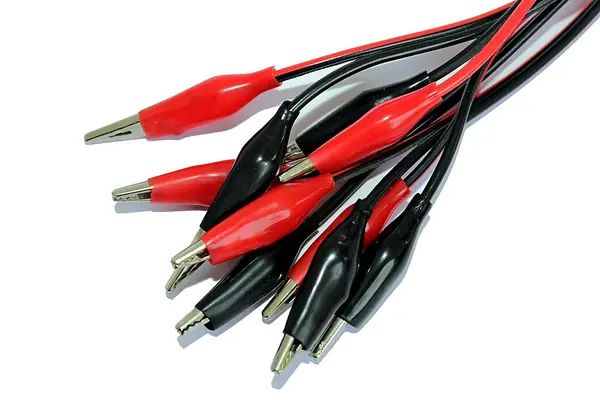 Example photo: Alligator-clip test leads (about 8)