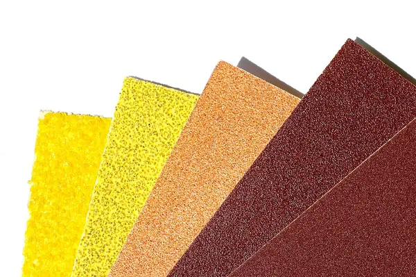 Example photo: 120 and 240 grit sandpaper