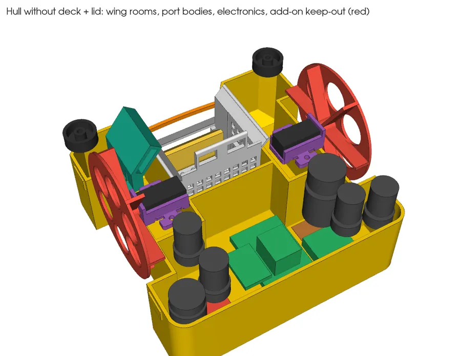CAD render: assembly no deck