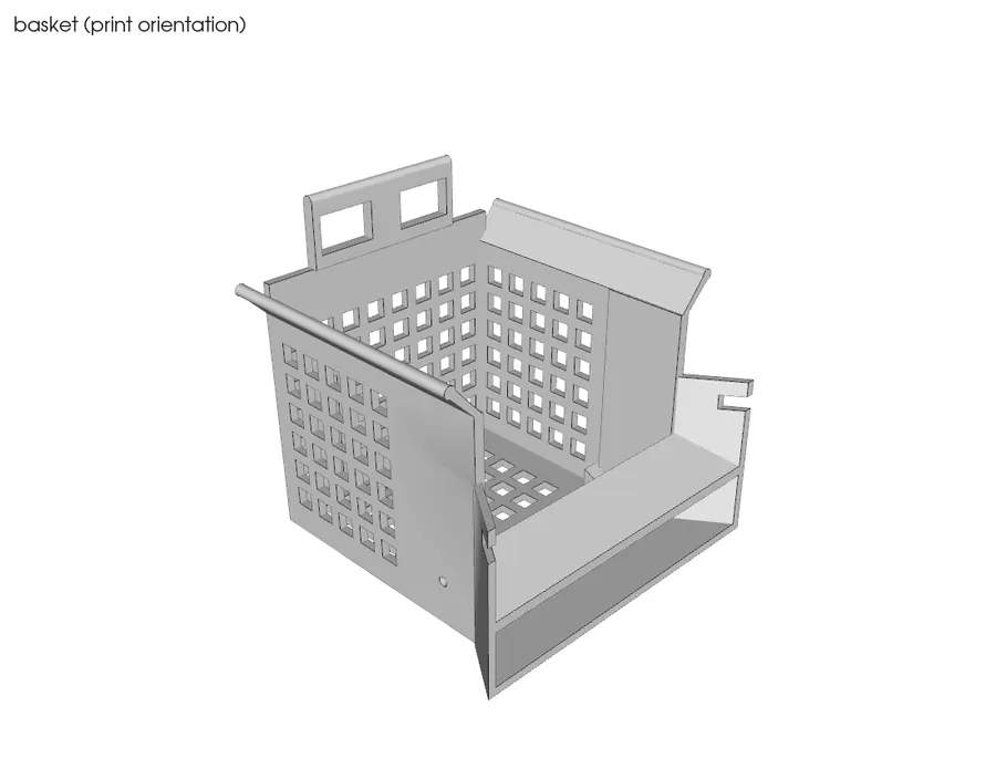 CAD render: basket