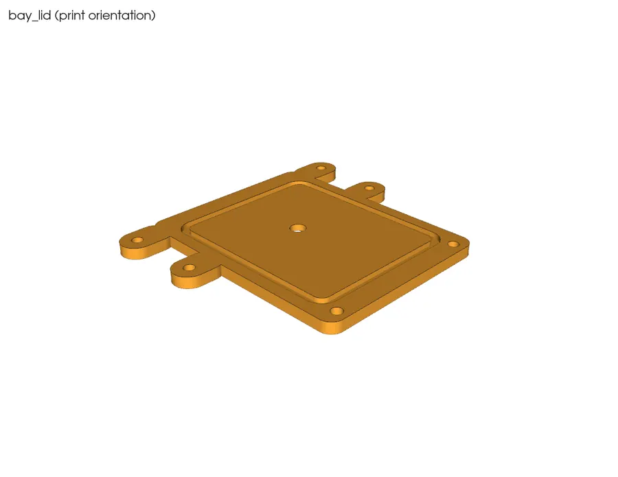CAD render: bay lid