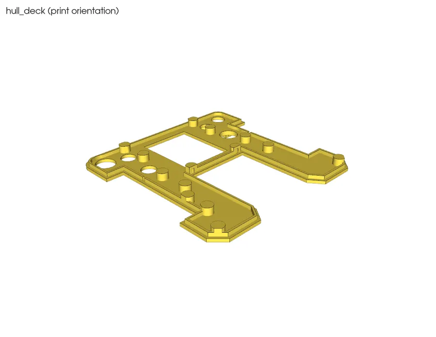 CAD render: hull deck