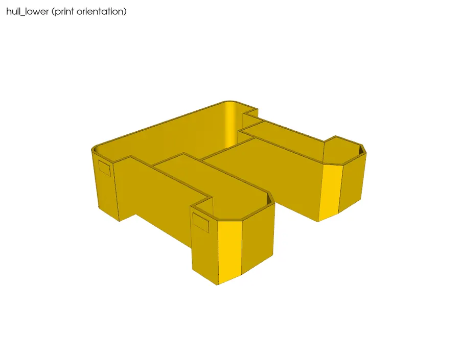 CAD render: hull lower