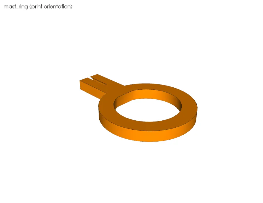 CAD render: mast ring