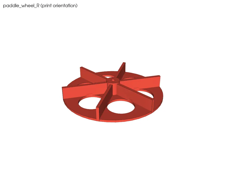 CAD render: paddle wheel R