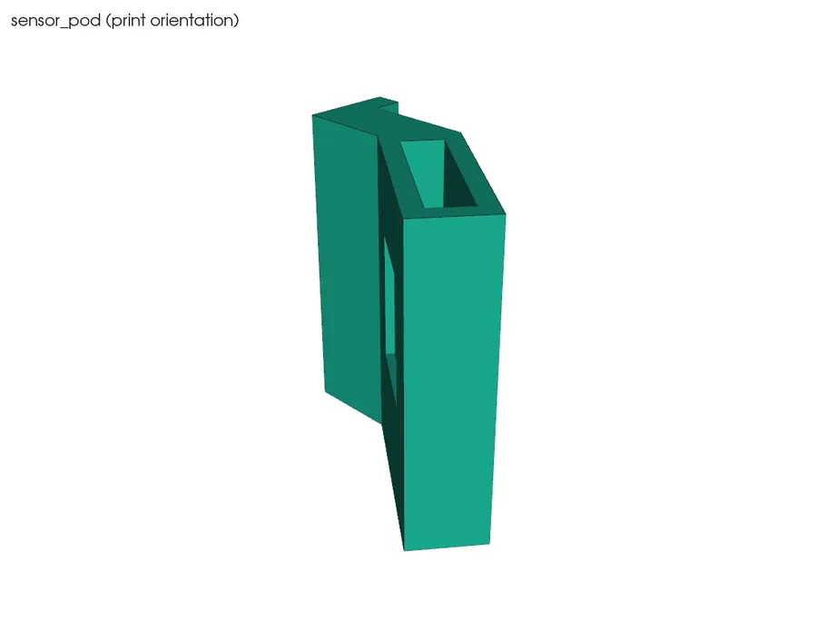CAD render: sensor pod